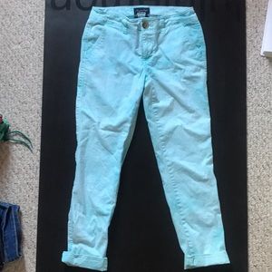 Sky blue size 0 American Eagle capris